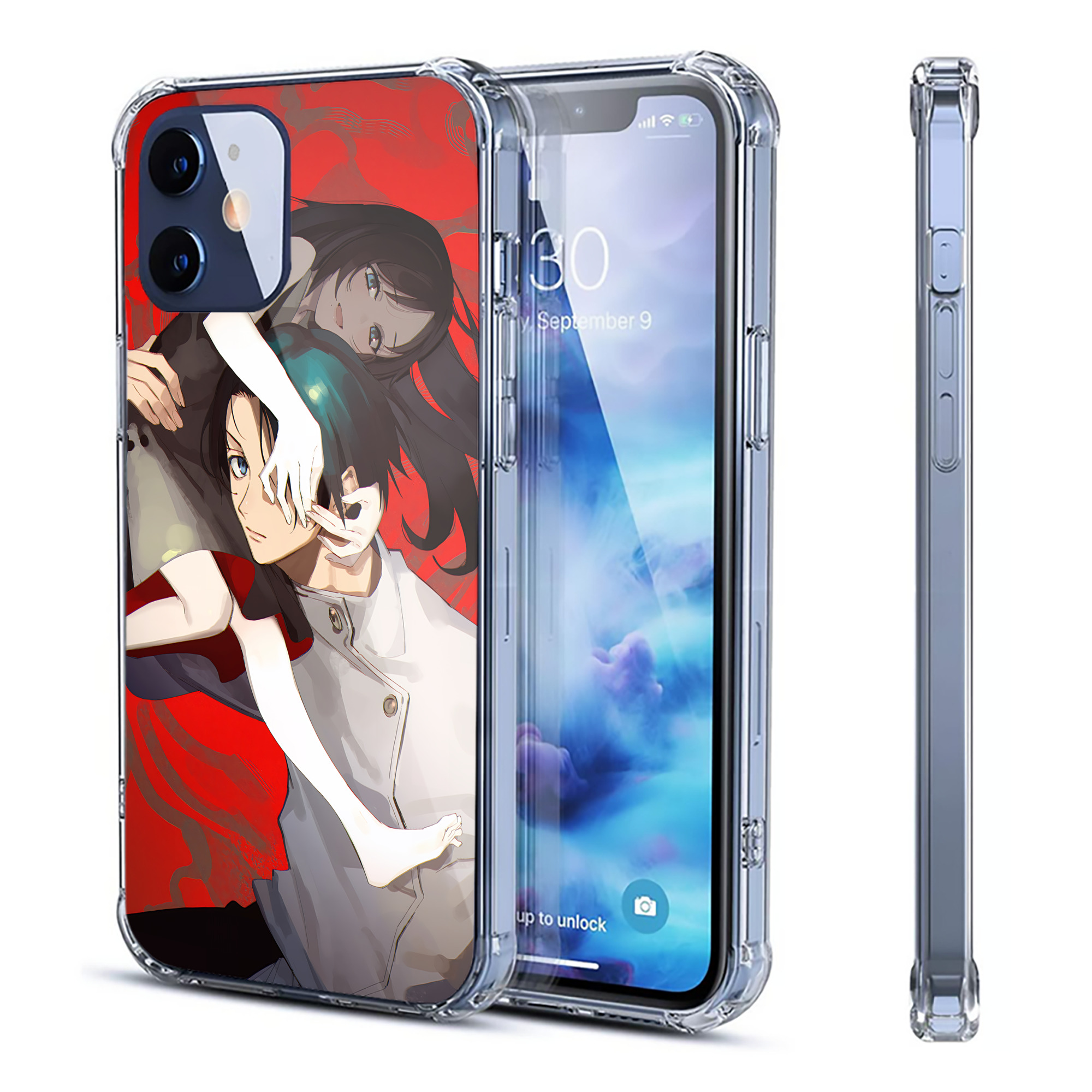 （画像用） 呪術廻戦 Jujutsu Kaisen 【iPhone 12シリーズ対応】透明スマホケース（クリアソフトケース）
